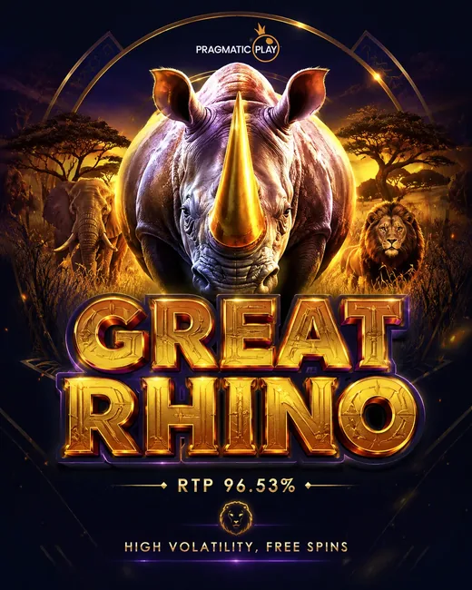 Great Rhino — Pragmatic Play, RTP 96.53%