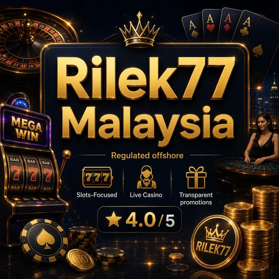 Rilek77 Malaysia — slots-focused entertainment, 4.3/5 Trustpilot rating