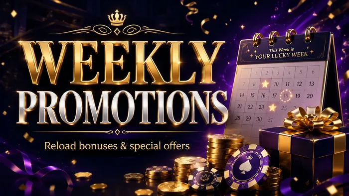 Weekly Promotions — reload bonuses and special offers